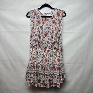 MISA Los Angeles Womens Floral Dress Medium Tiered Low Waist Cottagecore Party